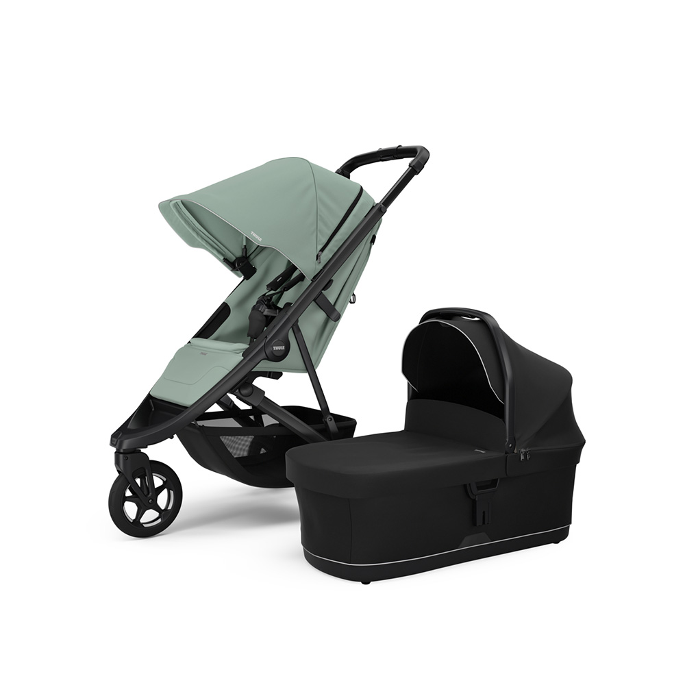 Thule Spring 2 Barnvagn Mist Green on Black