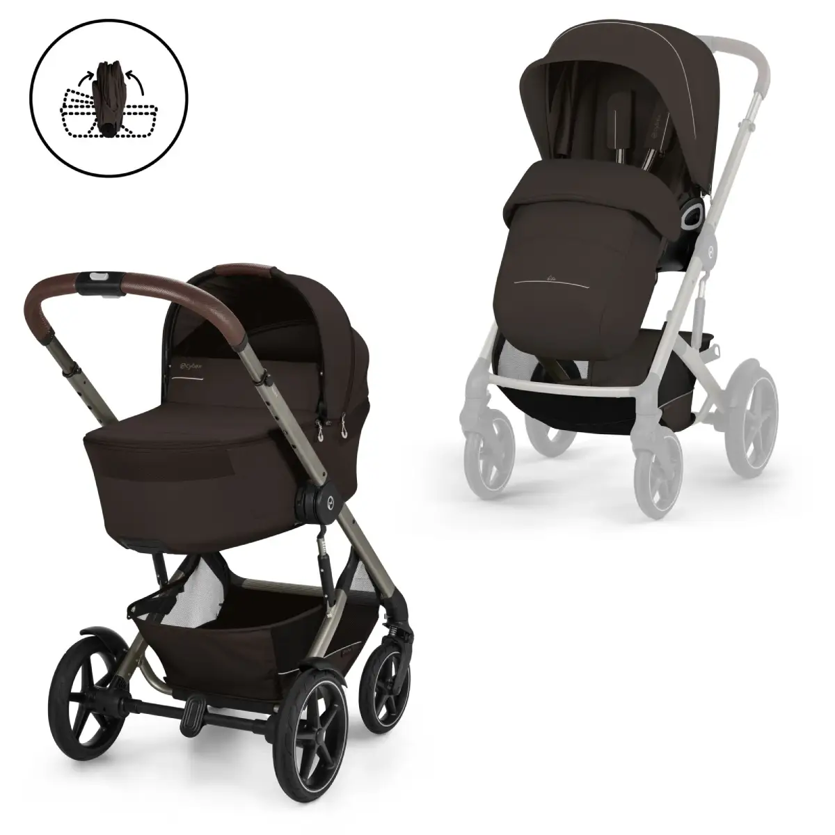 Cybex Talos S Lux inkl liggdel Chocolate Brown