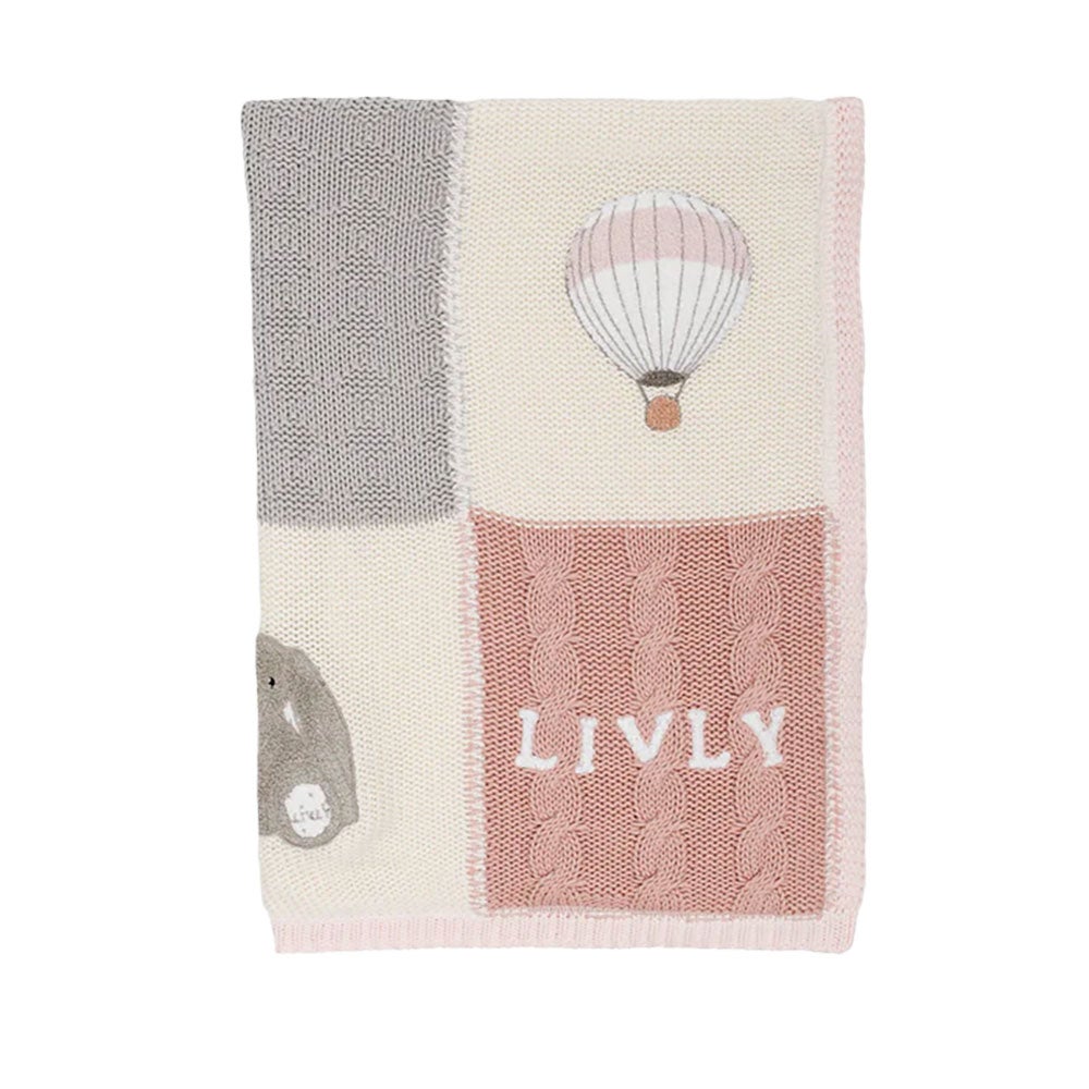 Livly Playroom Stickad Filt Pink