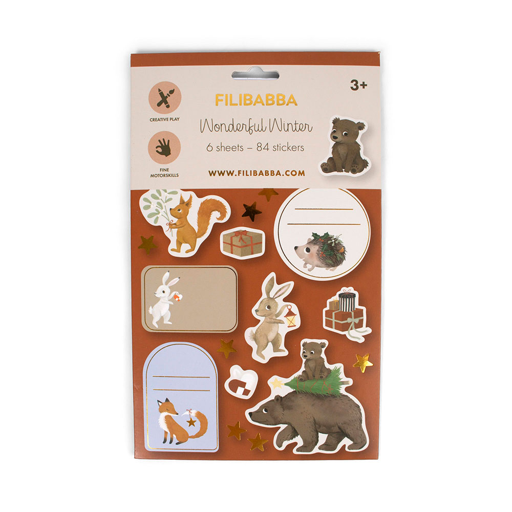 Filibabba klistermärken Wonderful Winter Forest friends