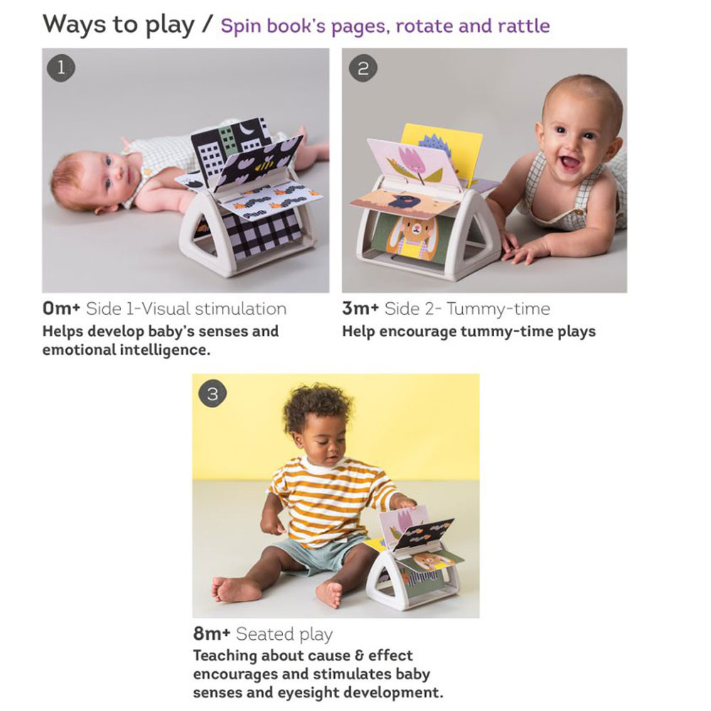 Taf Toys Tummy Time Spinning Book leksak