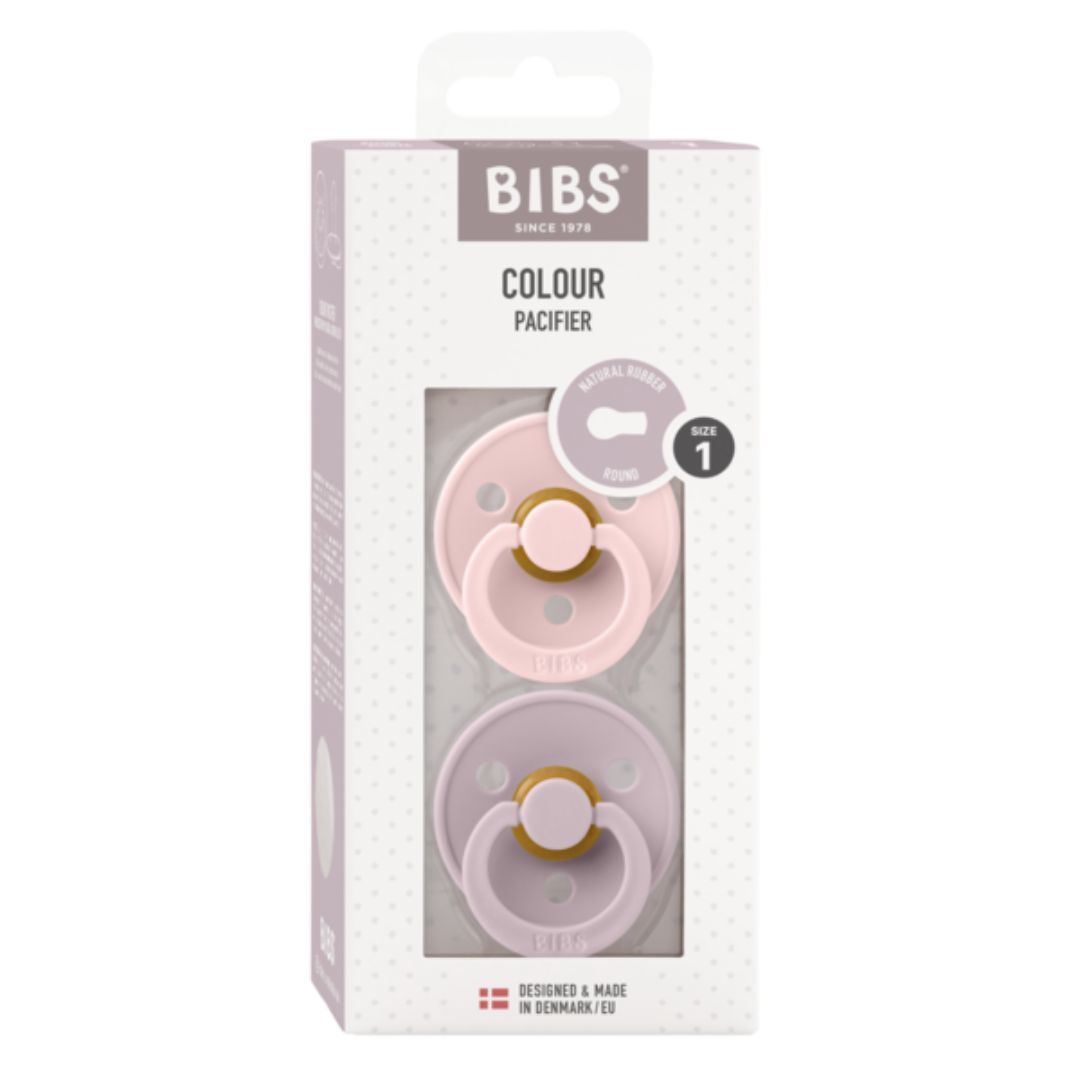 Bibs Napp 2-Pack 0-6m Blossom/Dusky Lilac