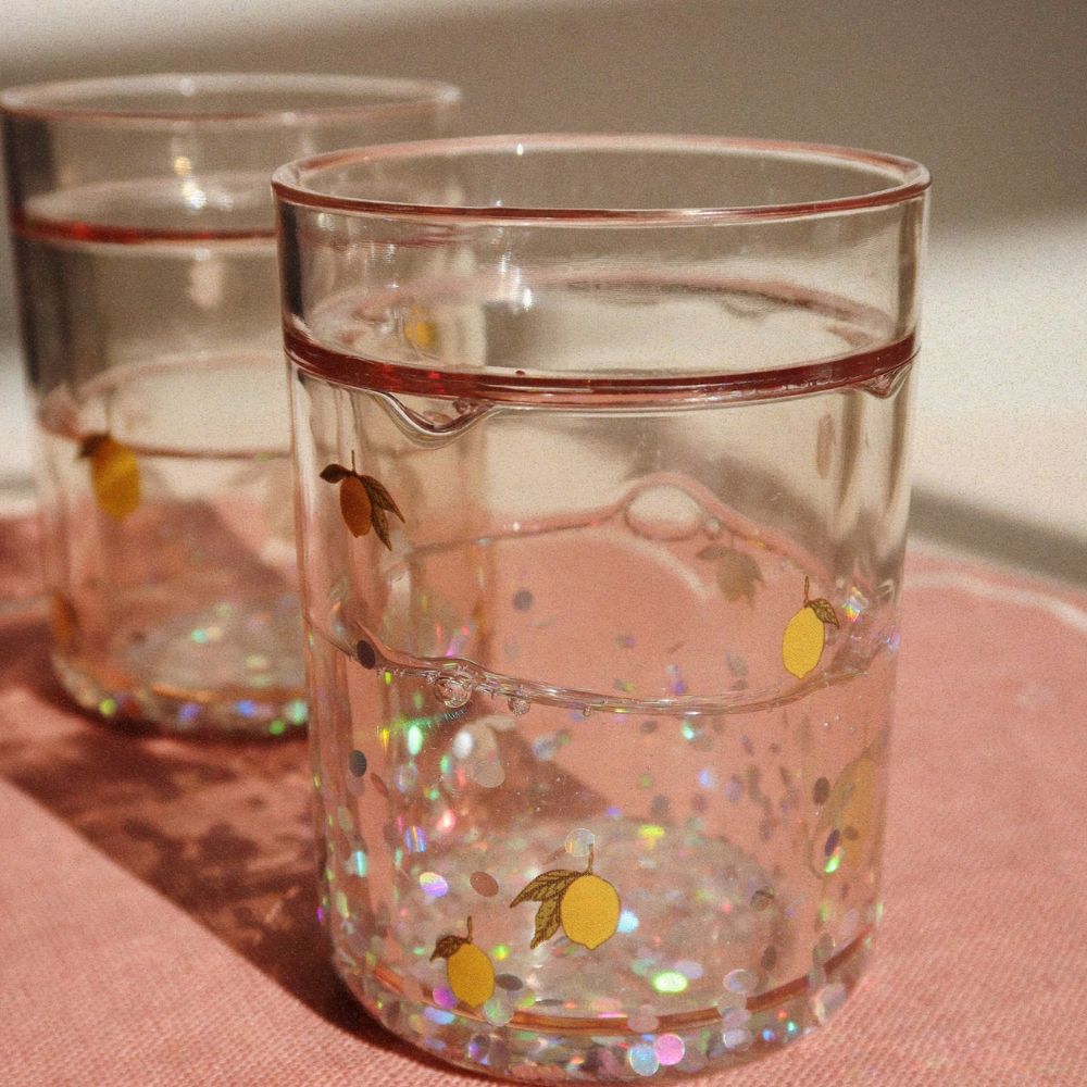 Konges Slöjd 2 Pack Glitter Cups Lemon- One Size