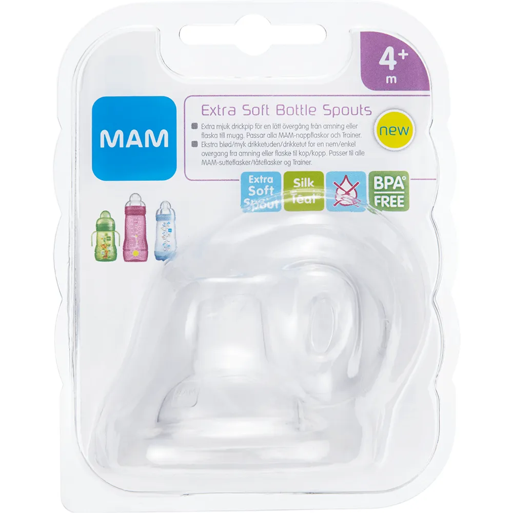 MAM Extra Soft Bottle Spouts 4m+ 2p