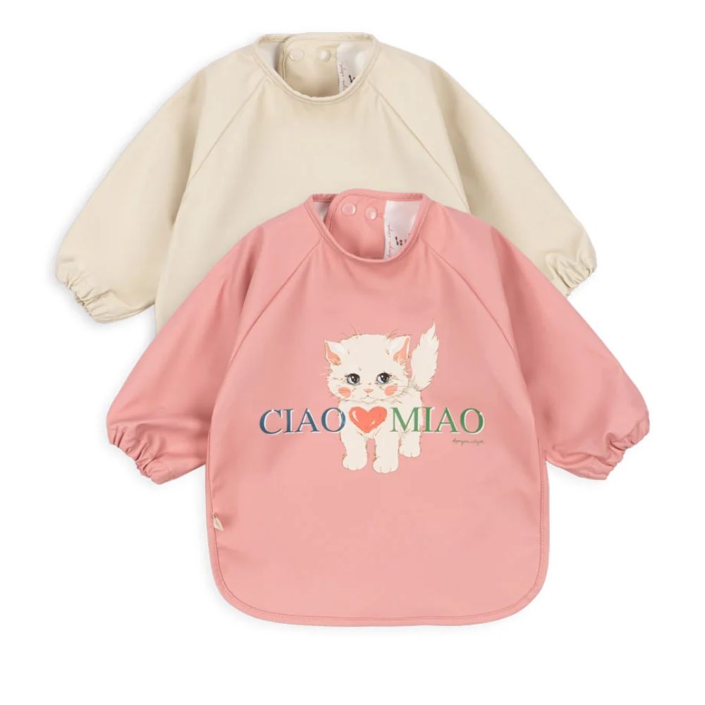 Konges slöjd 2 haklapp med ärm ciao miao 6m-1y