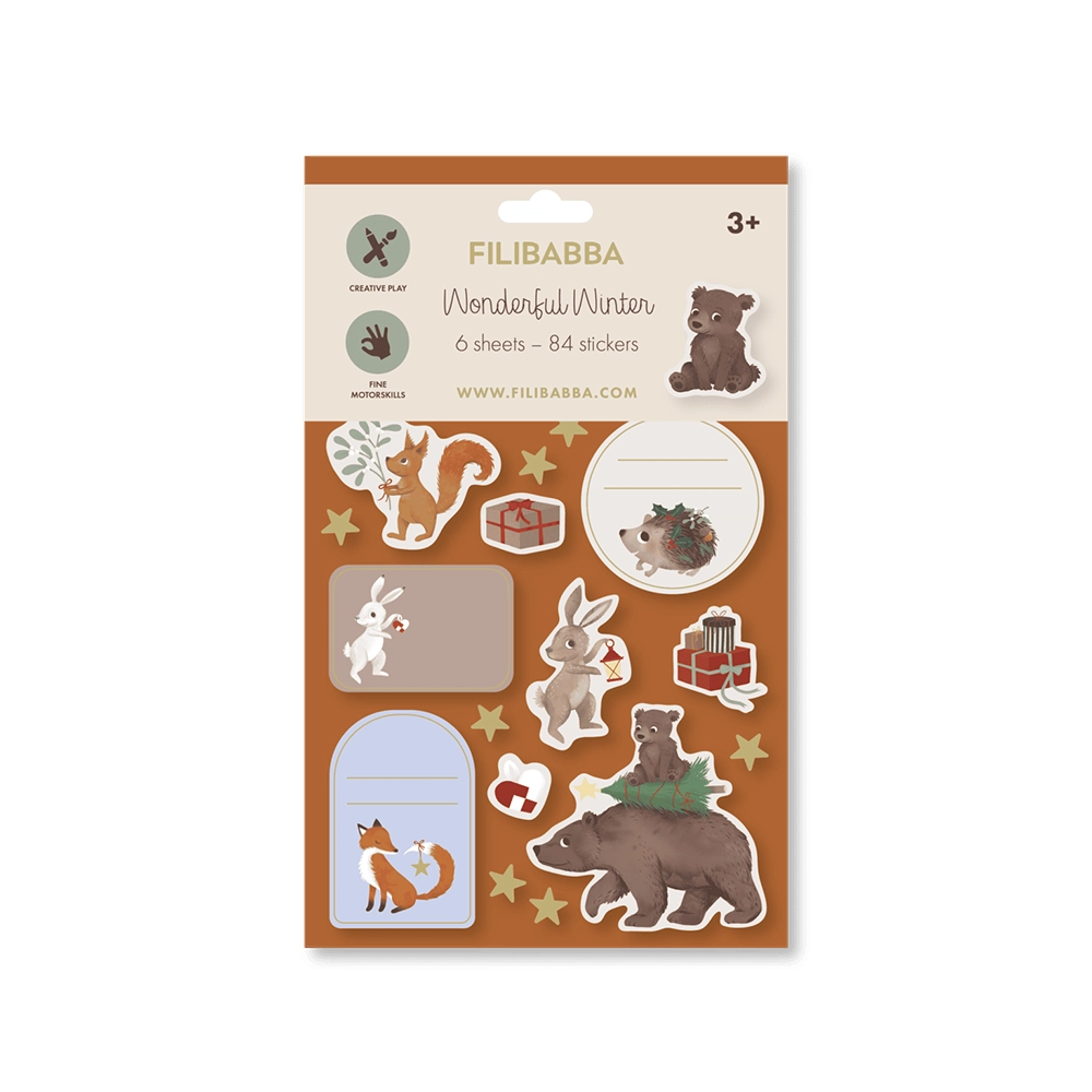 Filibabba klistermärken Wonderful Winter Forest friends