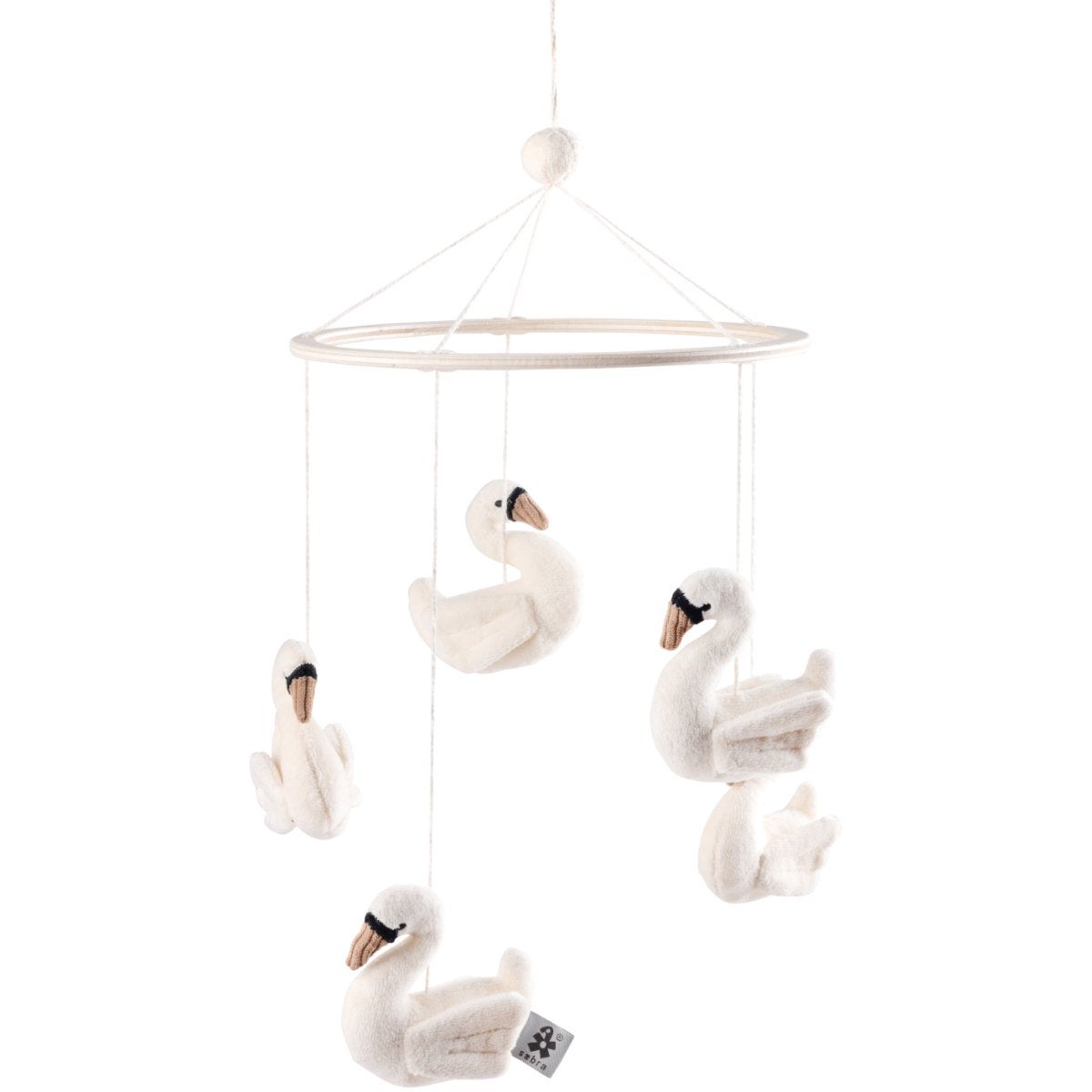 Sebra Babymobil med Svanar