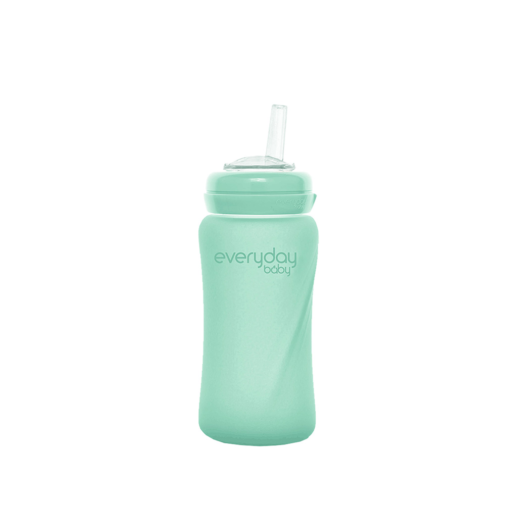 Everyday sugrörsflaska Healthy + 240 ml - Mint Green