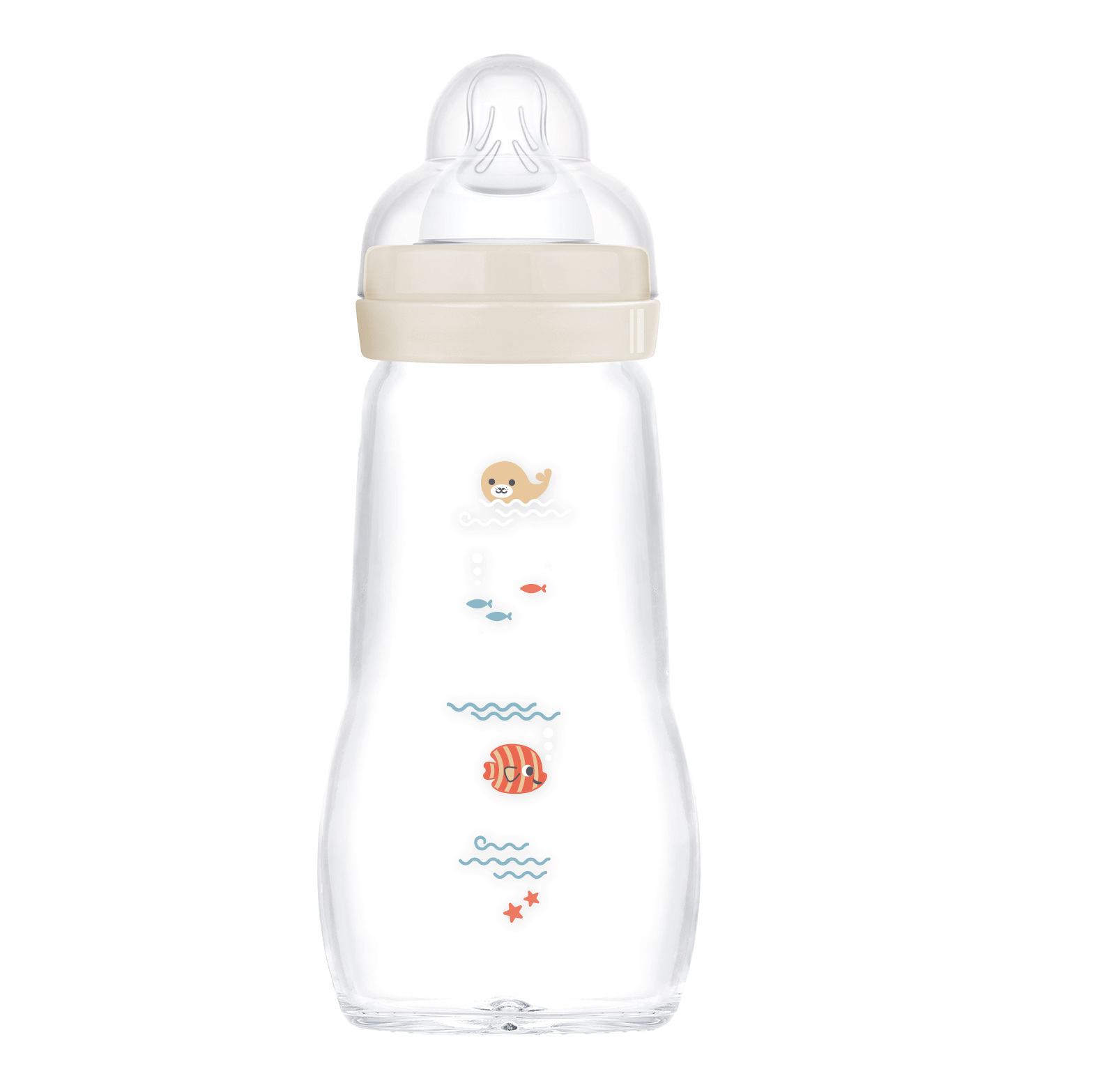 MAM Feel Good Glasflaska 260 ml 1p Blandade färger