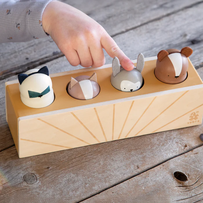 Sebra Pop-up leksak i FSC™-trä, Woodland
