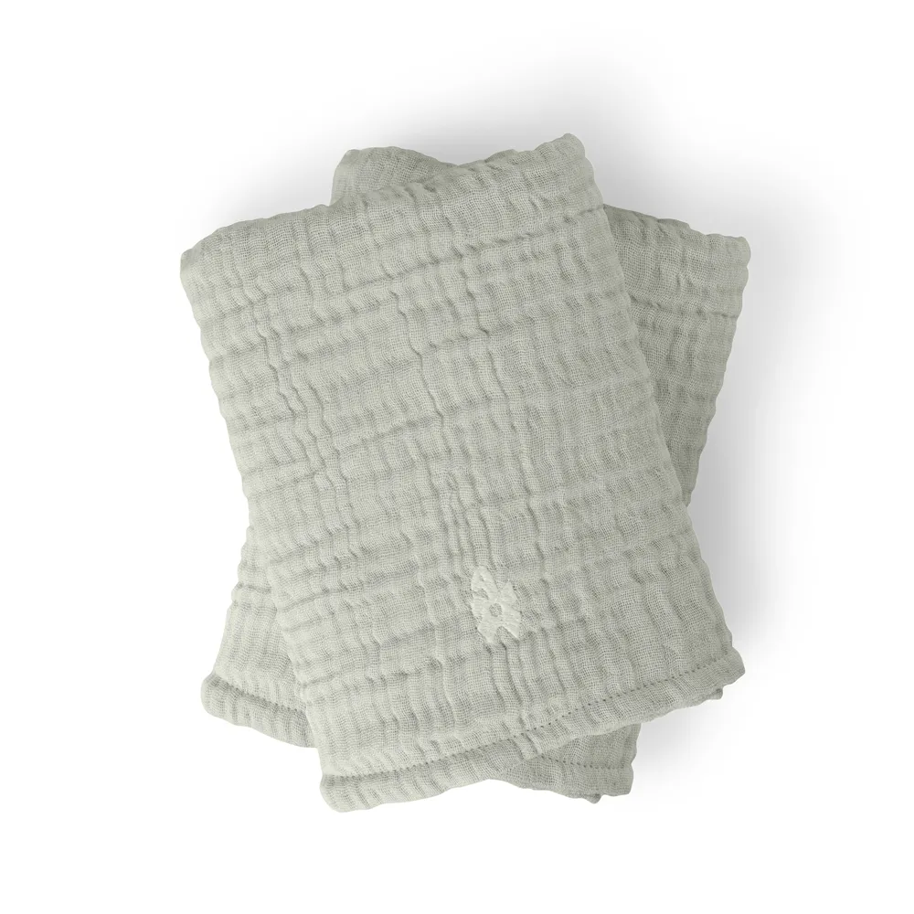 Sebra Skötbäddsunderlägg 2-pack muslin green