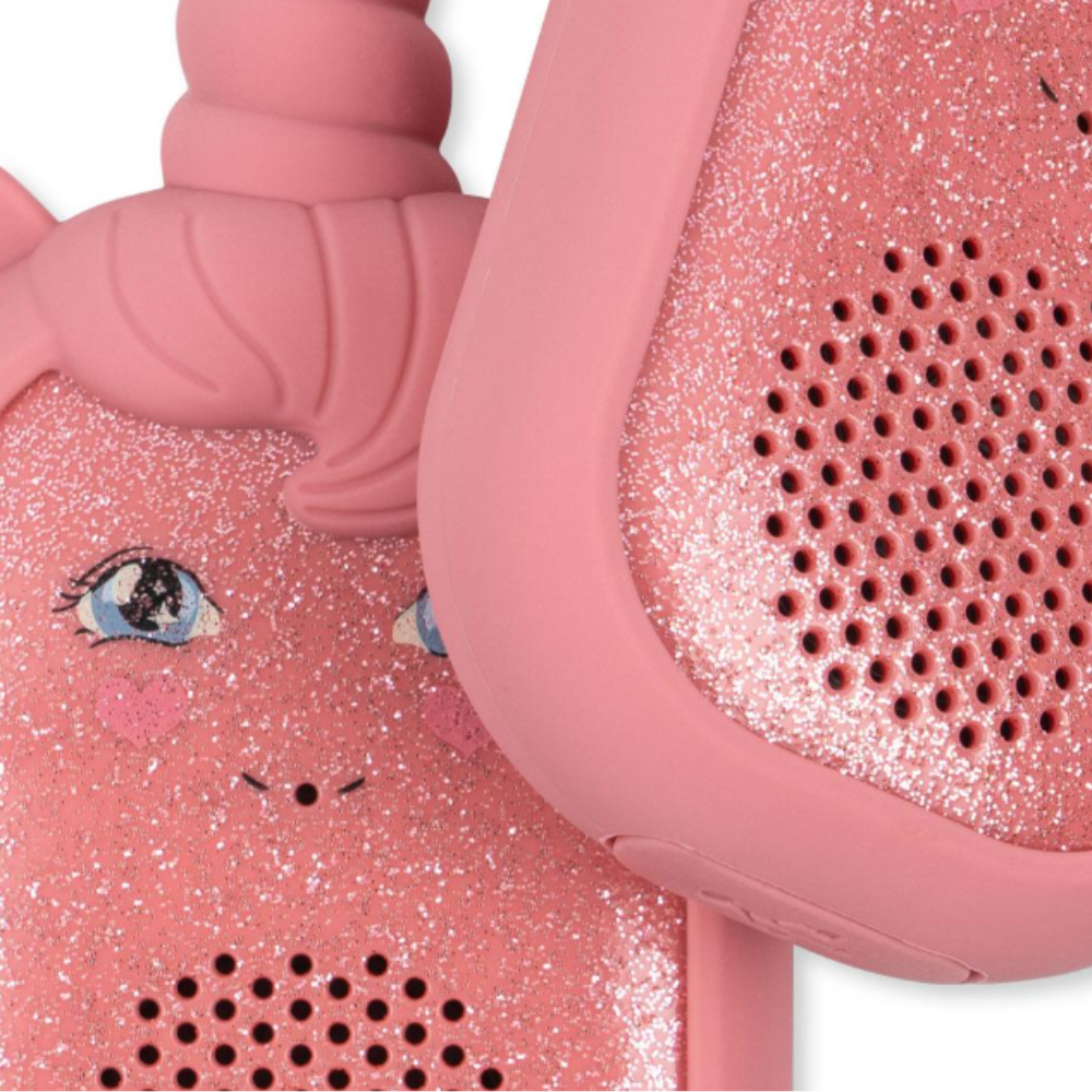 Konges Slöjd Glitter Unicorn Walkie Talkie Sparkling Pink-One Size