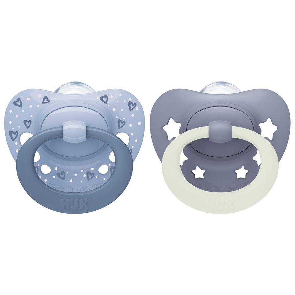NUK napp first choice classic day & night blue 0-6 mån