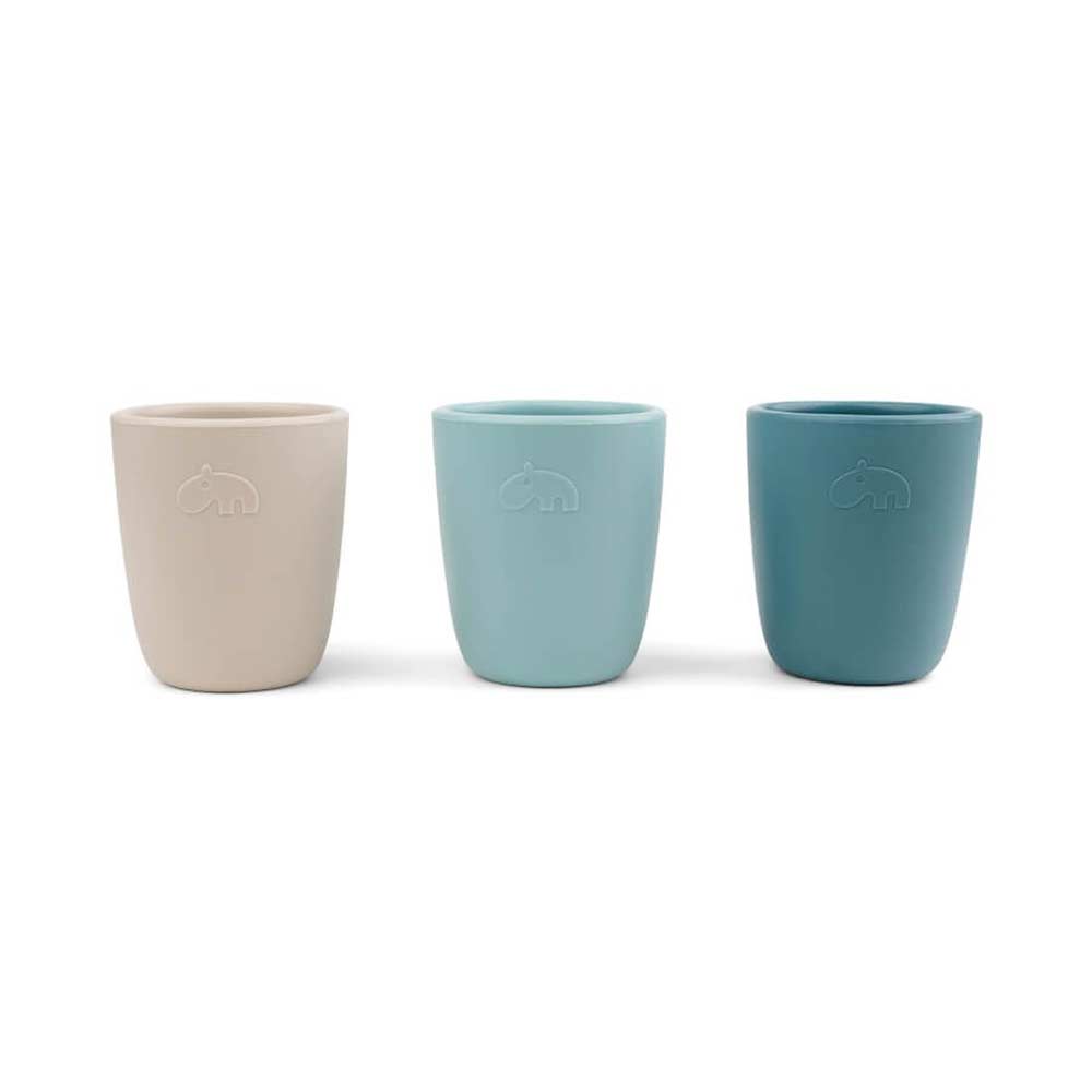 Done by Deer Silicone mugg 3-pack Blue Mix