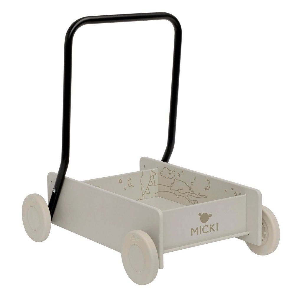 MICKI lära gå vagn beige/sand