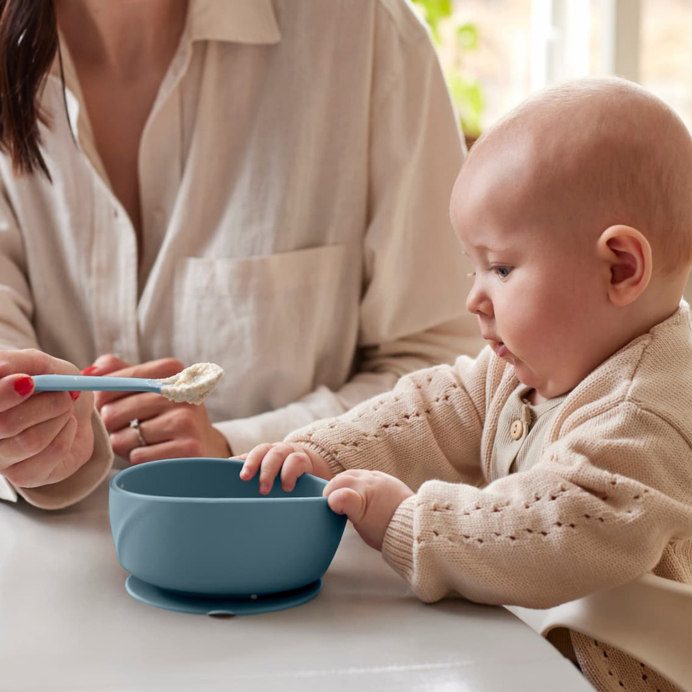 Everyday Baby silikonskål med sugkopp Harmony Green