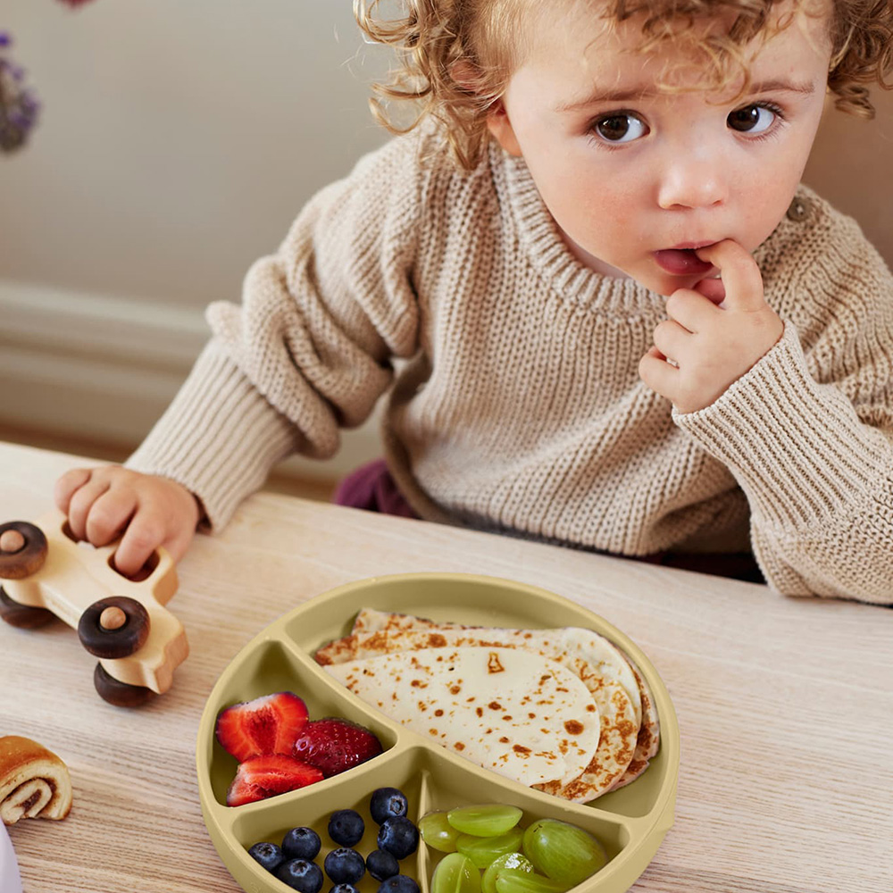 Everyday Baby Silikontallrik med sugkopp Soft Yellow