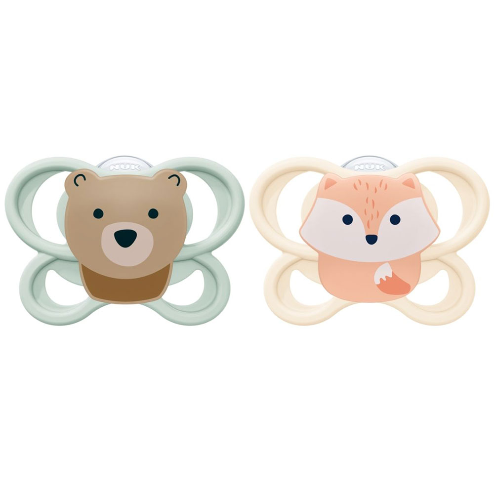NUK napp Perfect Match Air fox/bear 0-6 mån