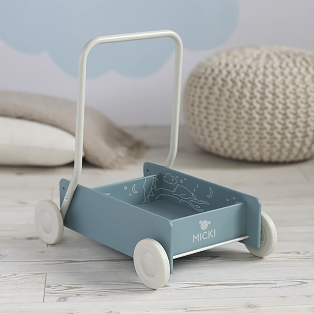 MICKI lära gå vagn ljusblå