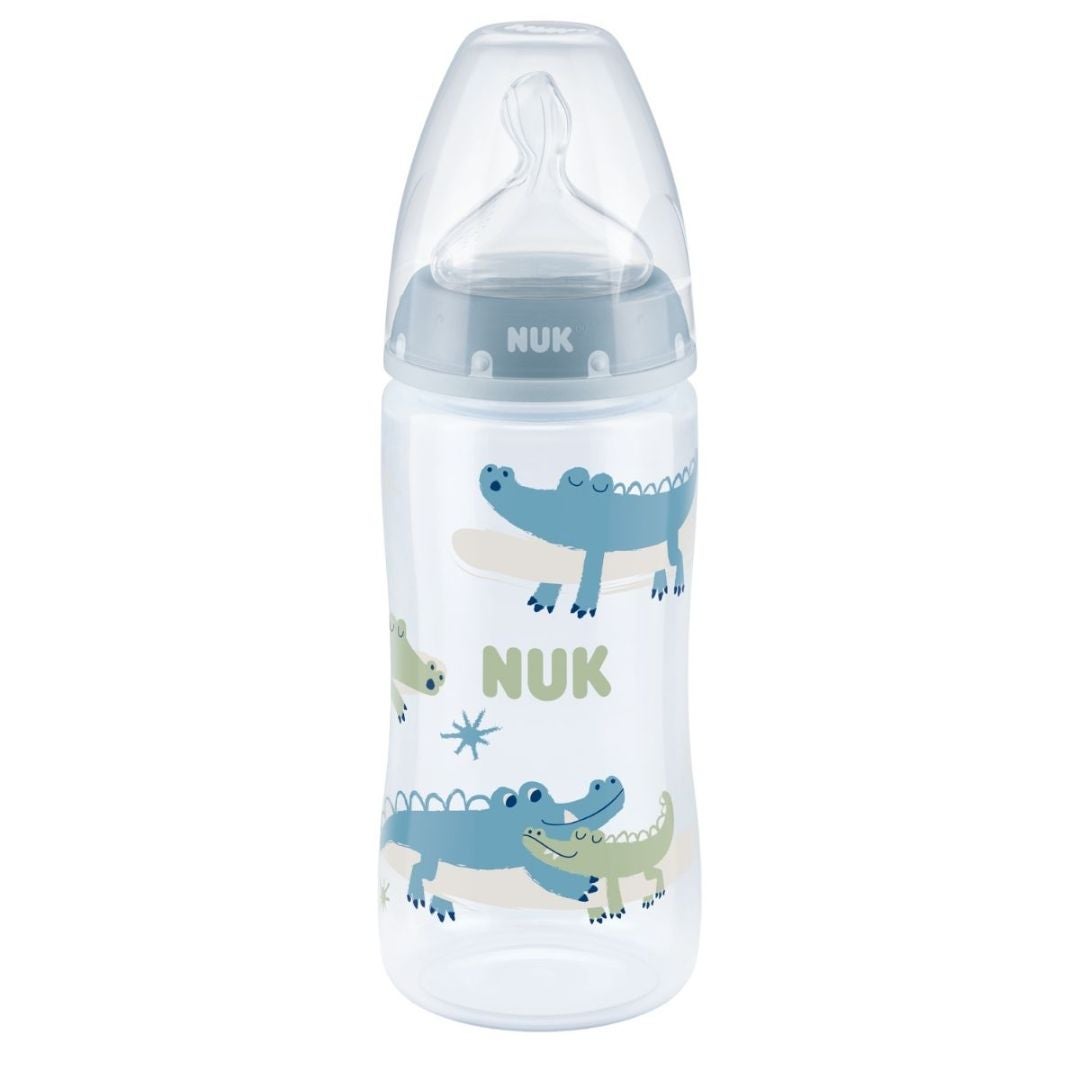 NUK First Choice+ Nappflaska Flow Control 300 ml Blå