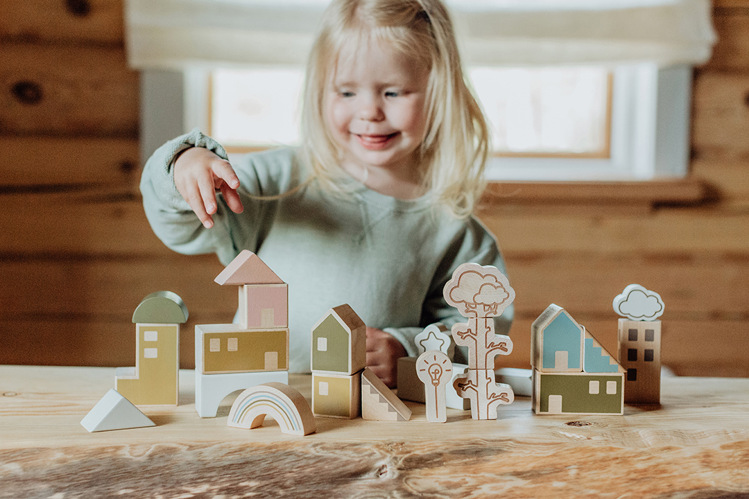 Micki premium Trä byggklossar 23 st