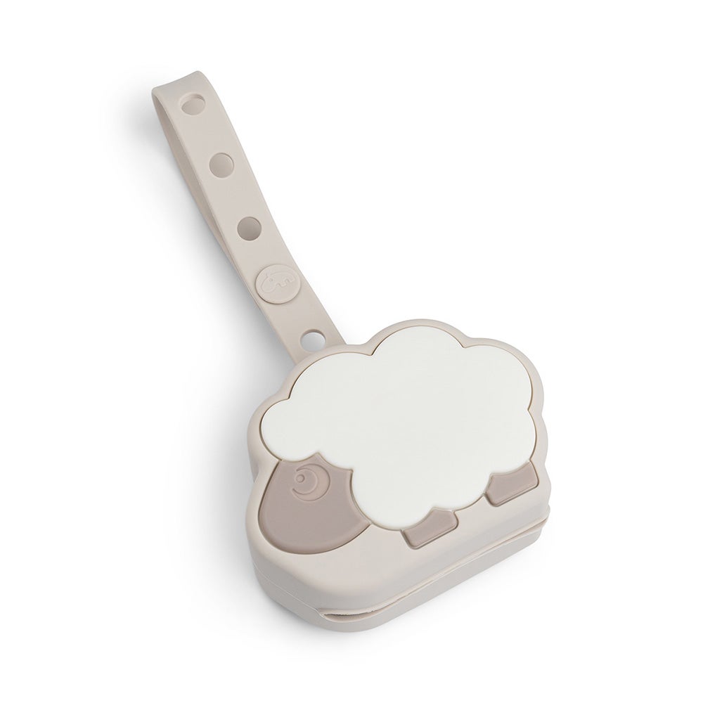 Done by Deer Silicone pacifier pouch Sheepy Sand
