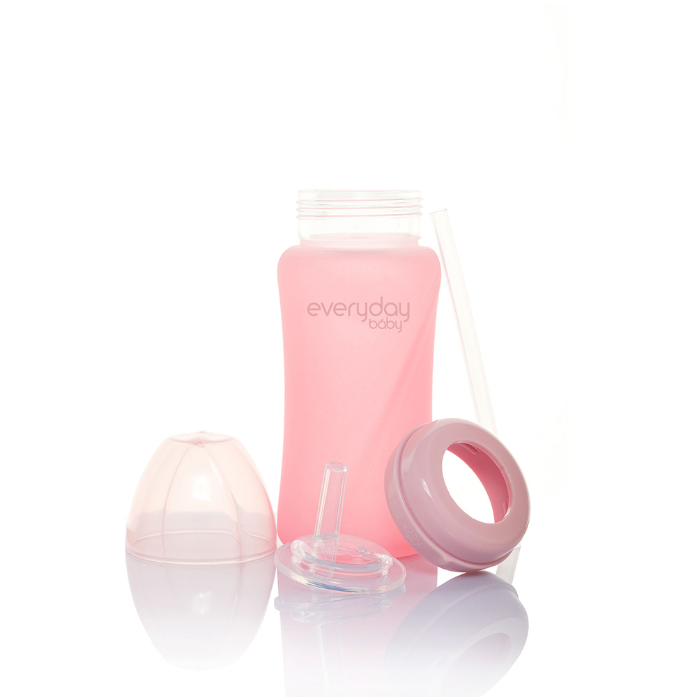 Everyday sugrörsflaska Healthy + 240 ml - Rose Pink