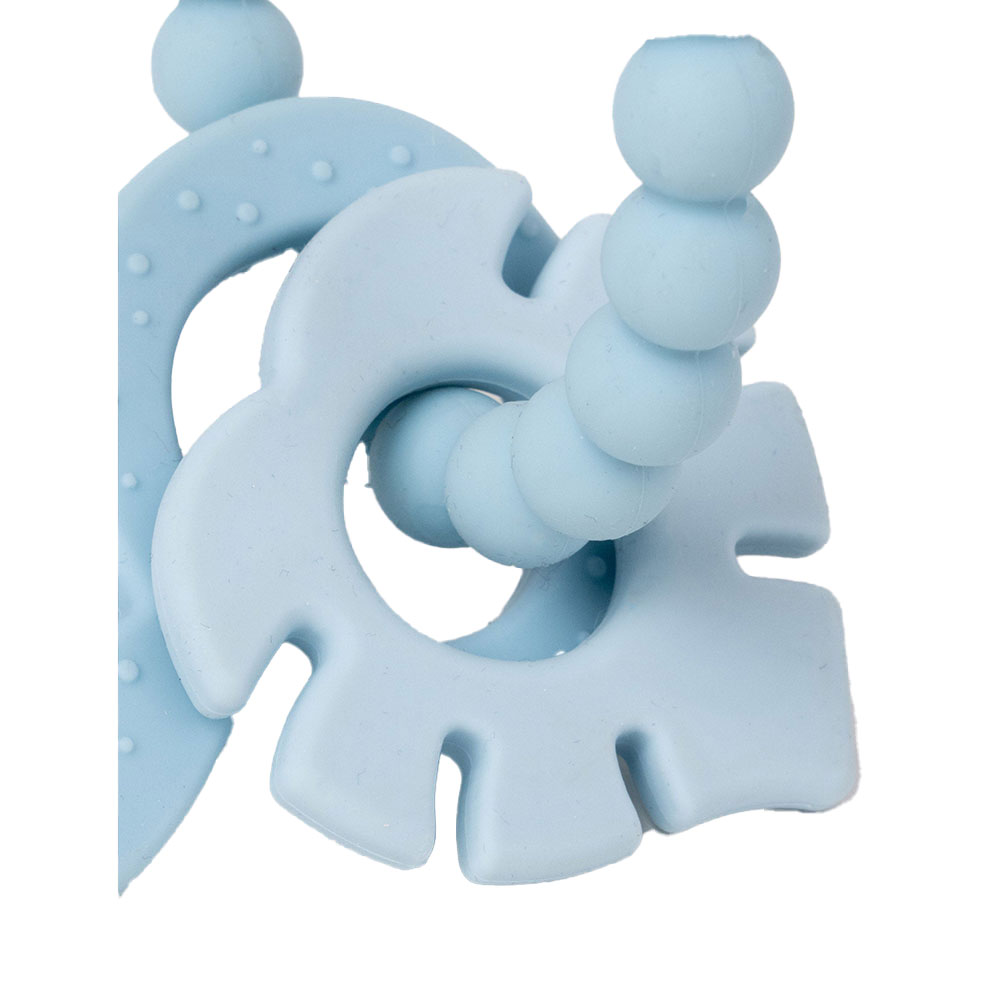 Teddykompaniet Bitring i silikon&trä teal