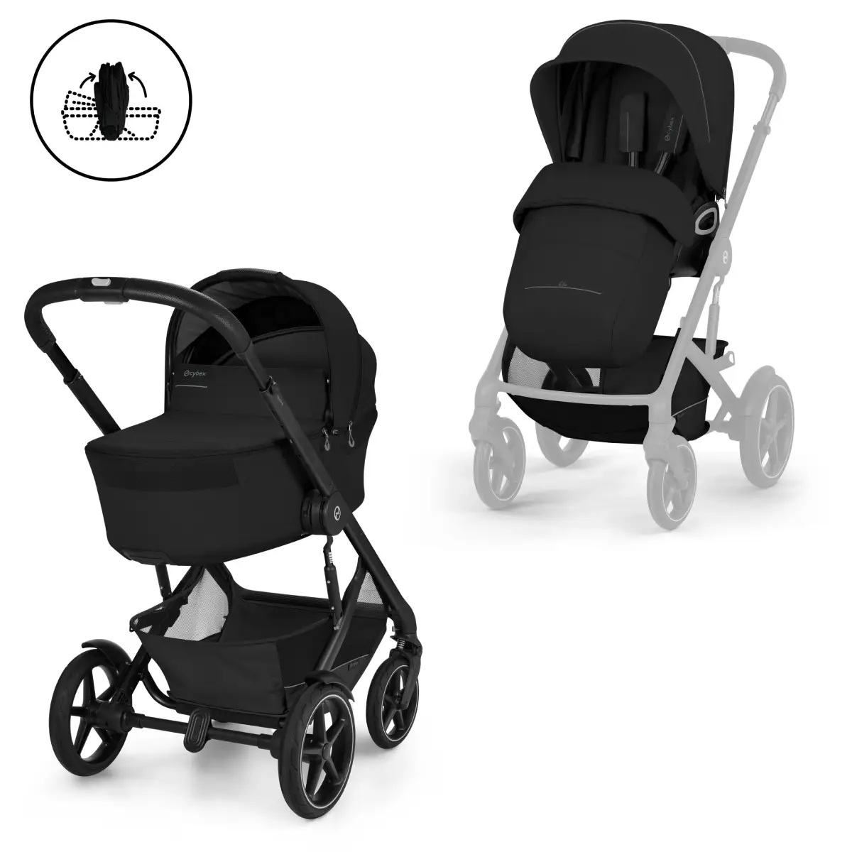 Cybex Talos S Lux inkl liggdel Moon Black