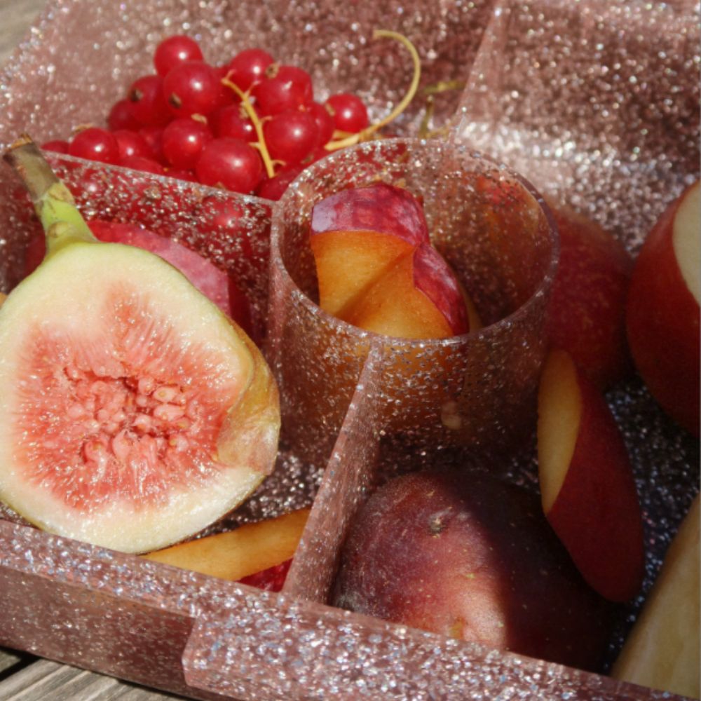 Konges Slöjd Bento Lunch Box Cherry Glitter-One Size