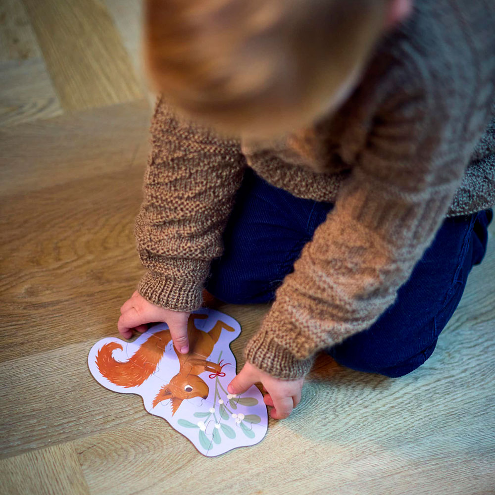 Filibabba set med 4 pussel Wonderful Winter Forest friends