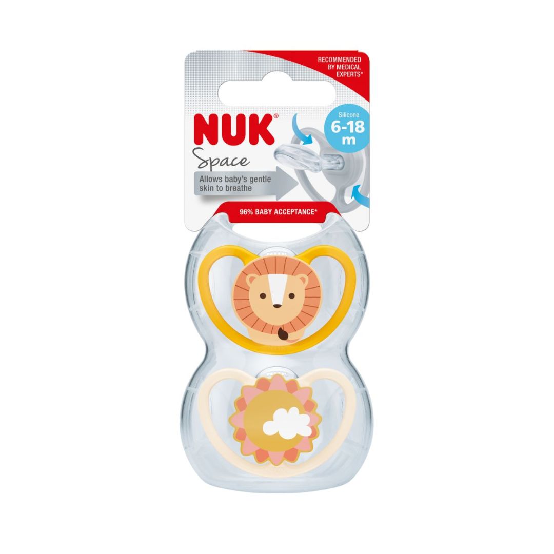 NUK napp 6-18m Space Lion