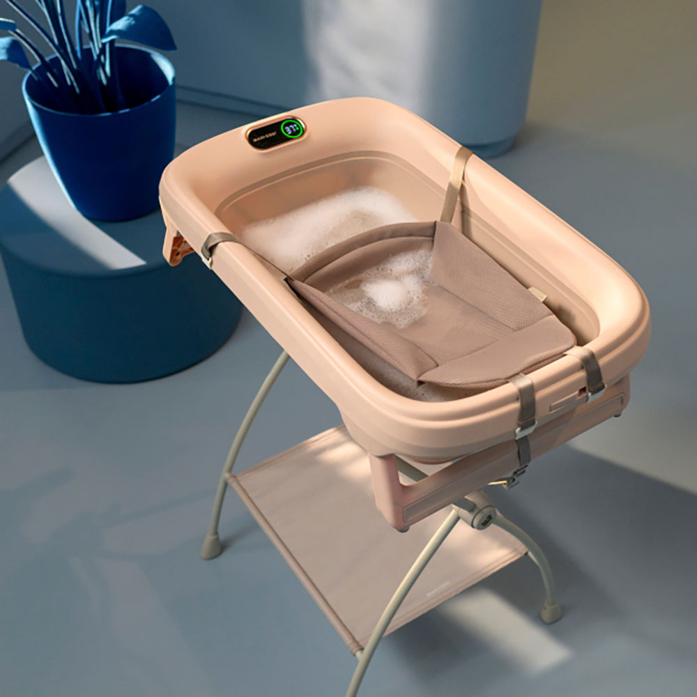 Maxi-Cosi Indigo Plus badbalja + insats för nyfödd Sage Green