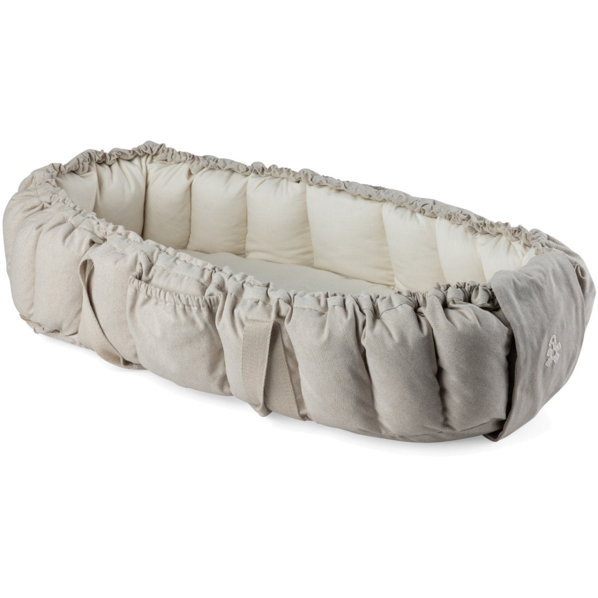 Sebra Babynest 3-i-1 med huv morning beige melange