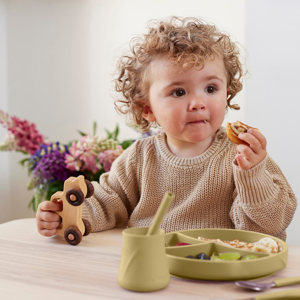 Everyday Baby Silikontallrik med sugkopp Soft Yellow