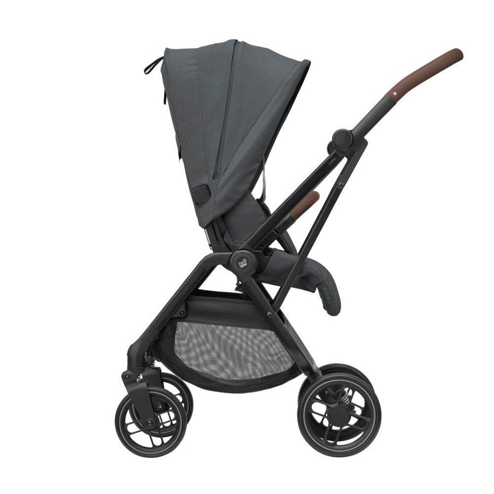 Maxi-Cosi Leona 2 twillic graphite (svart ram/brunt läder)