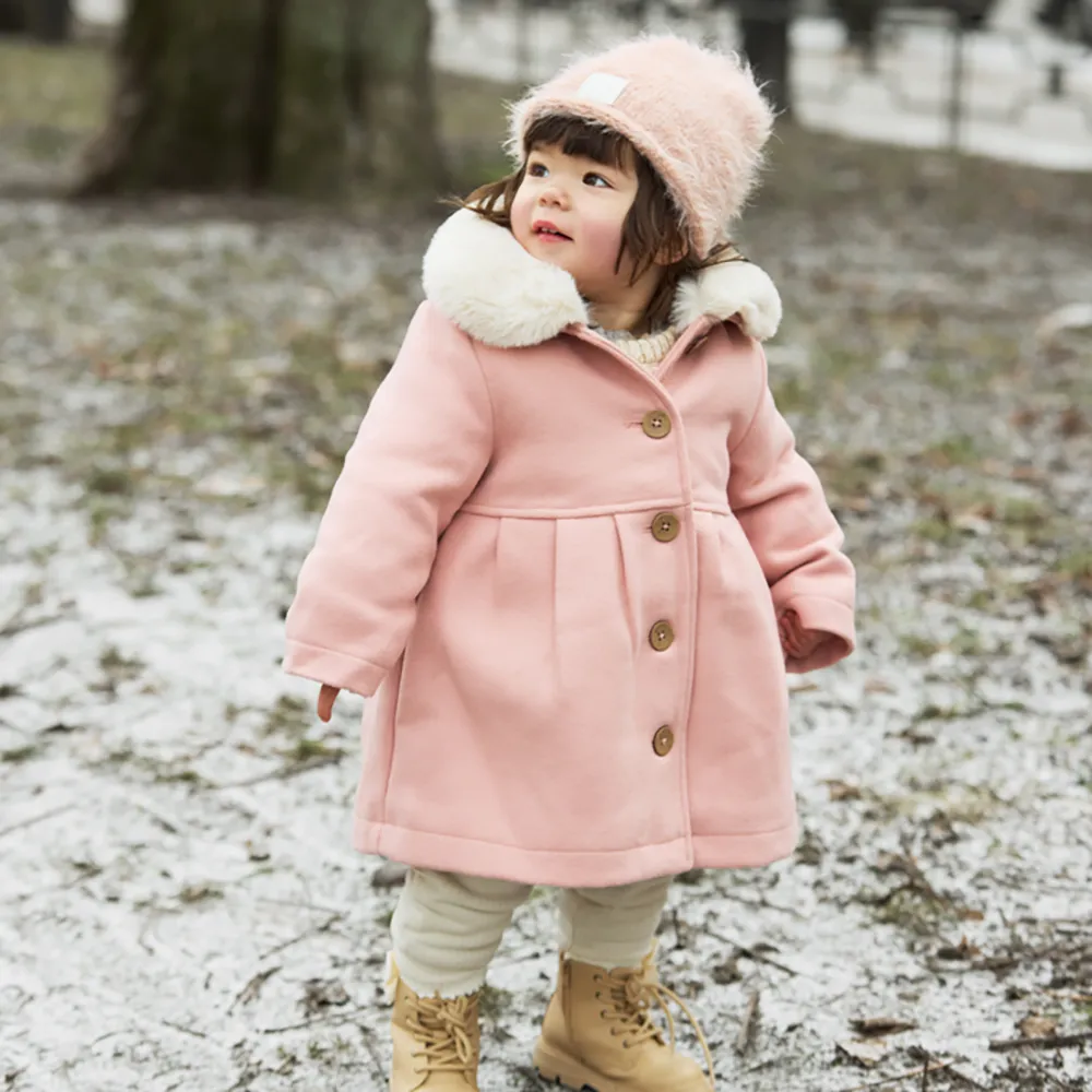 Elodie Details Furry Knit Mössa Powder Pink 1-2 år