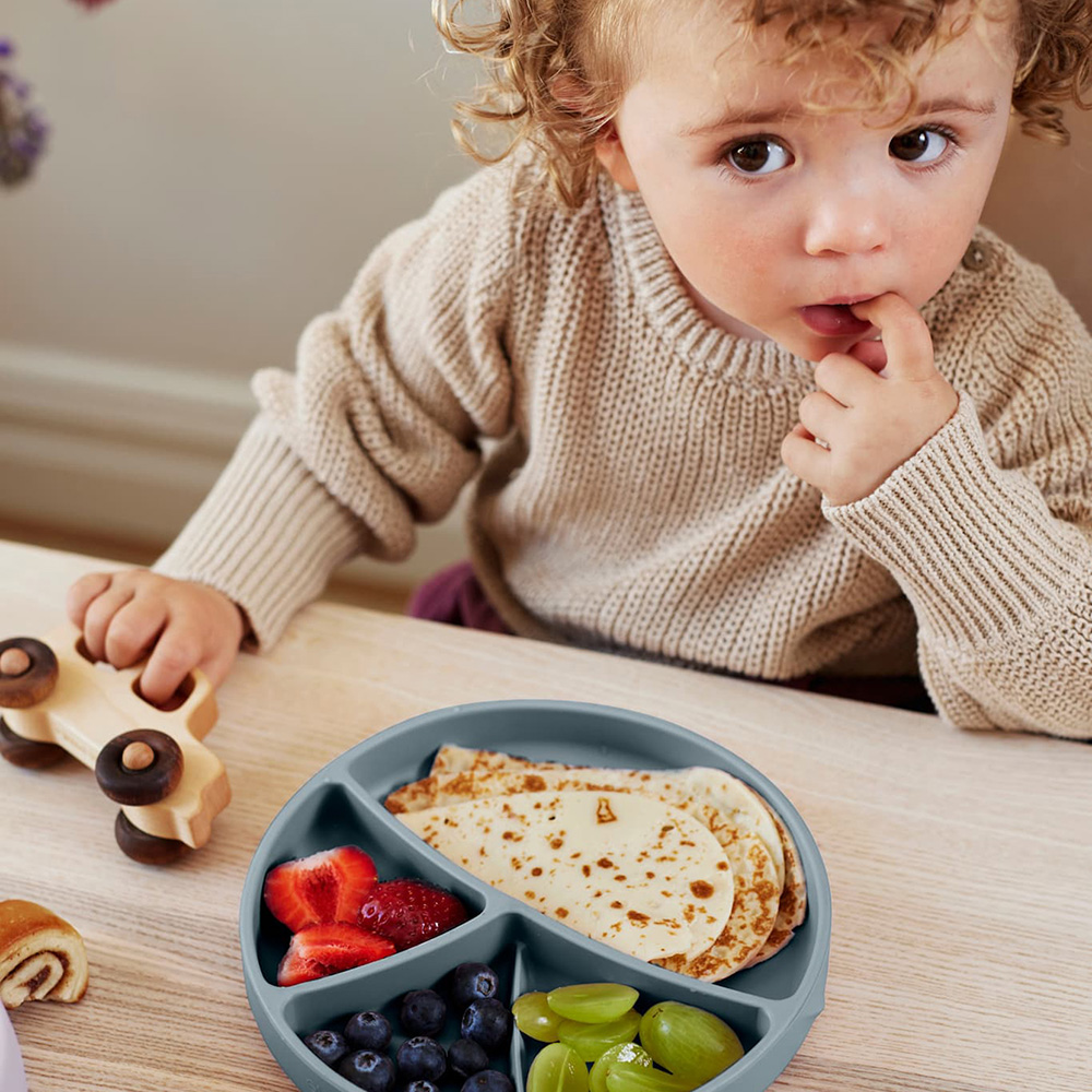 Everyday Baby Silikontallrik med sugkopp Harmony Green