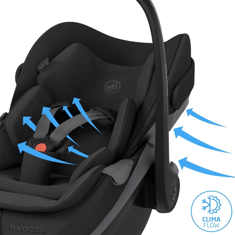 Maxi-Cosi Pebble Slide Pro Babyskydd Onyx Black