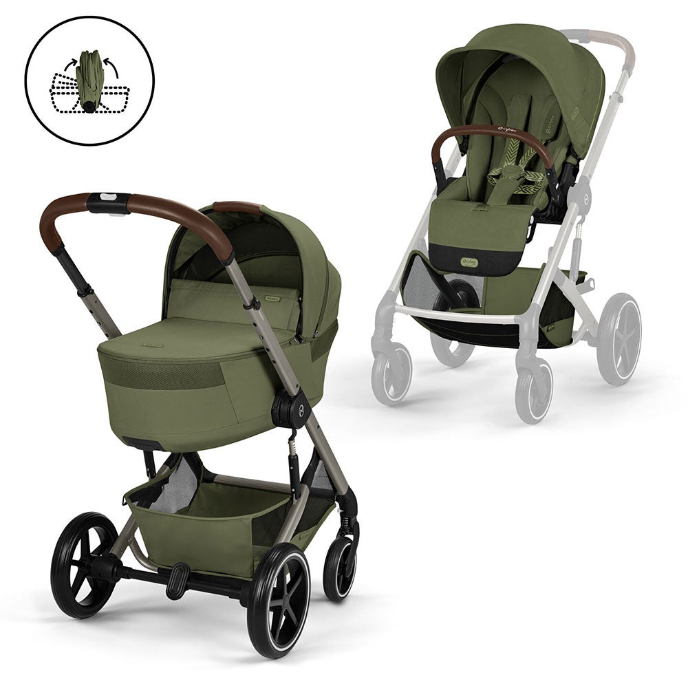 Cybex Balios s lux tpe incl. hopfällbar liggdel moss green