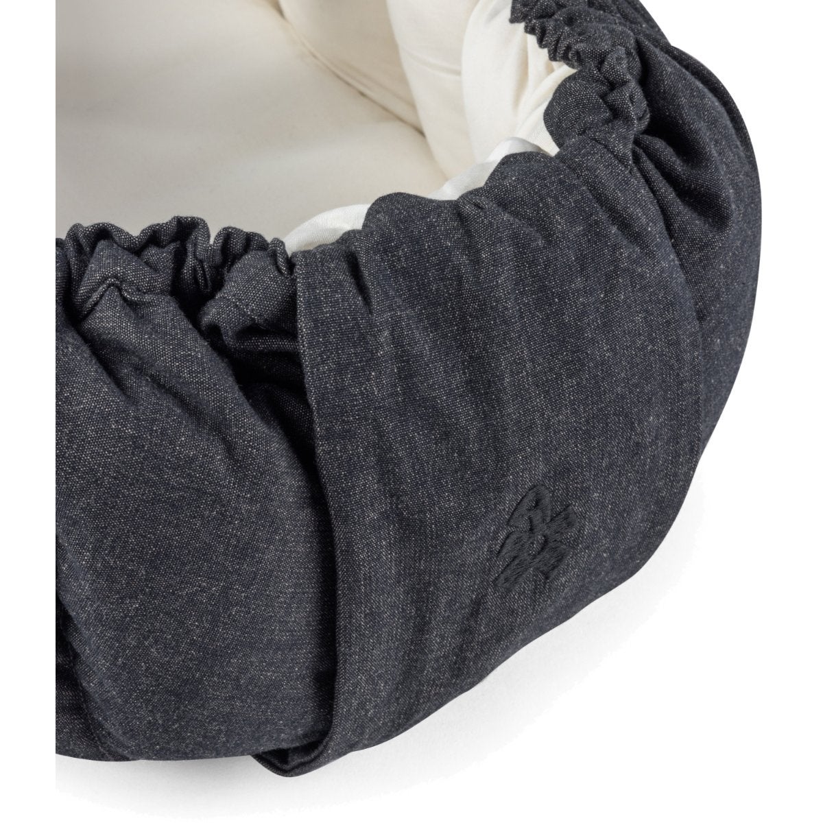 Sebra Babynest 3-i-1 med huv dark grey melange