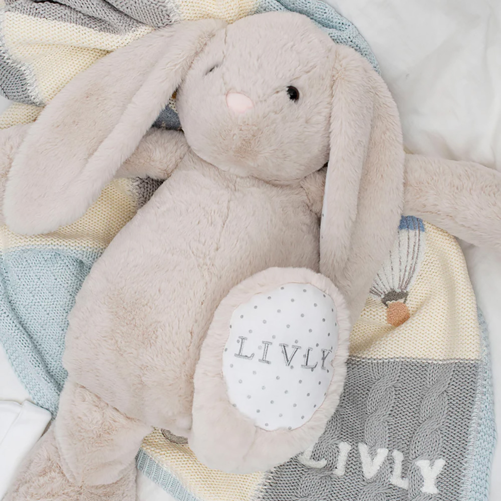 Livly Playroom Stickad Filt Blue