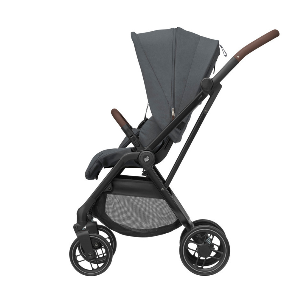 Maxi-Cosi Leona 2 twillic graphite (svart ram/brunt läder)