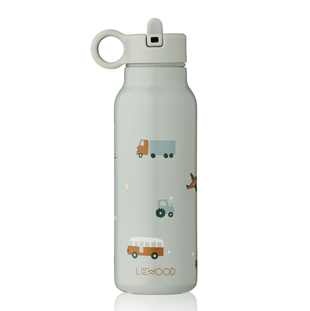 Liewood Falk vattenflaska 350 ml Vehicles/dove blue mix