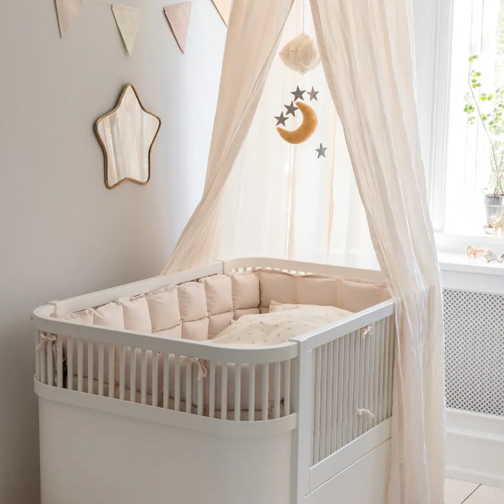 Sebra spjälskydd kapok birchbark rose