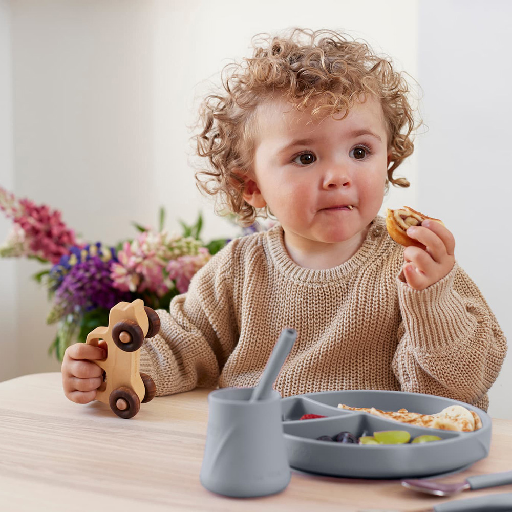 Everyday Baby Silikontallrik med sugkopp Quiet Grey