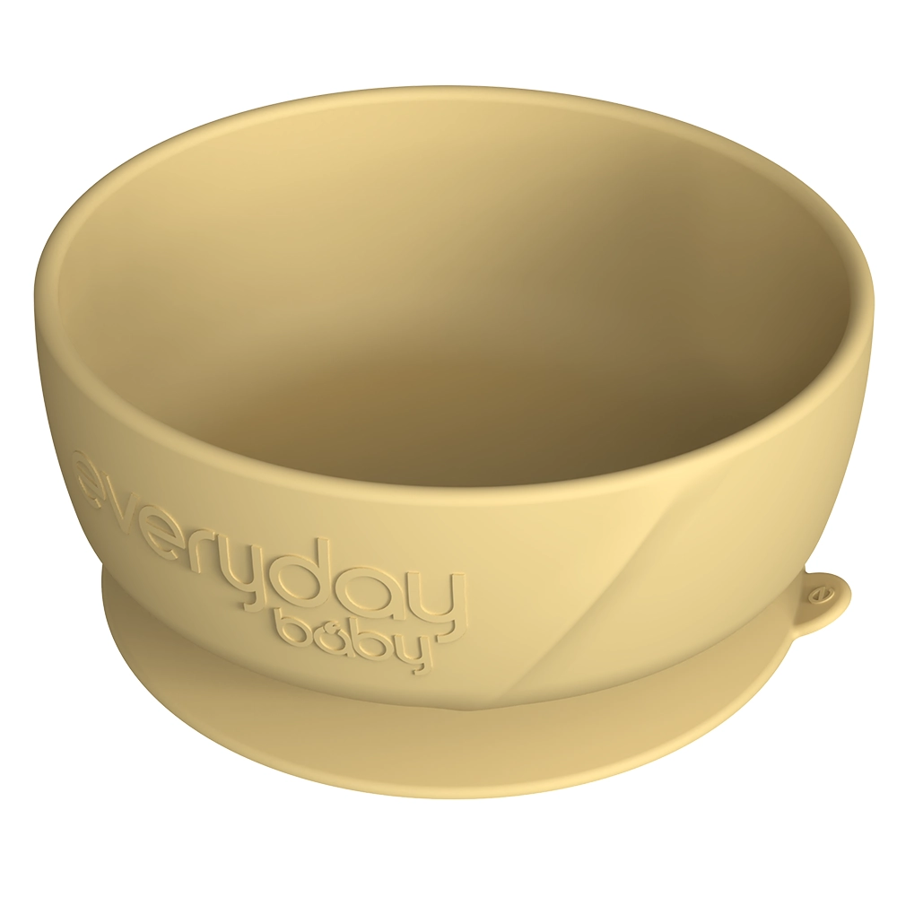 Everyday Baby silikonskål med sugkopp Soft Yellow