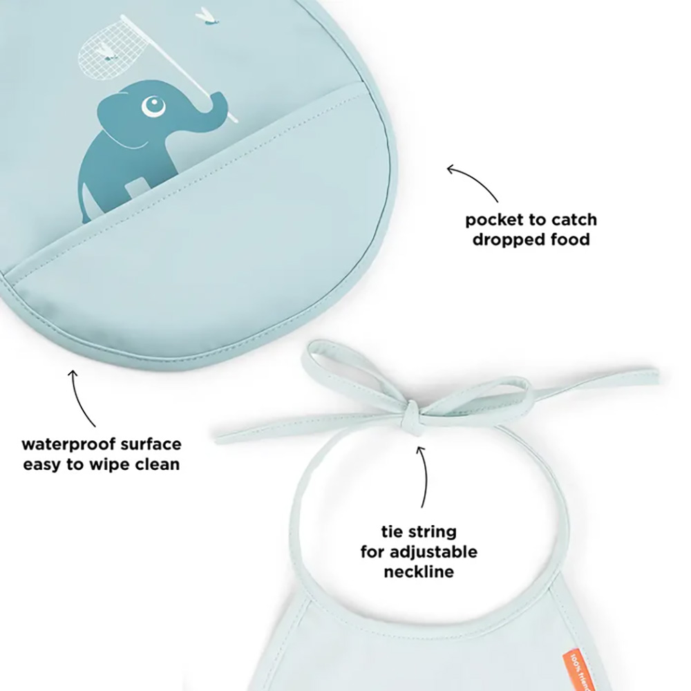 Done by Deer haklapp med ficka 2-pack Elphee Blue