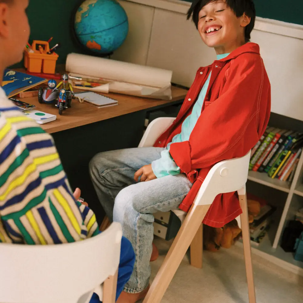 Stokke Steps 3in1 matstol White/Natural