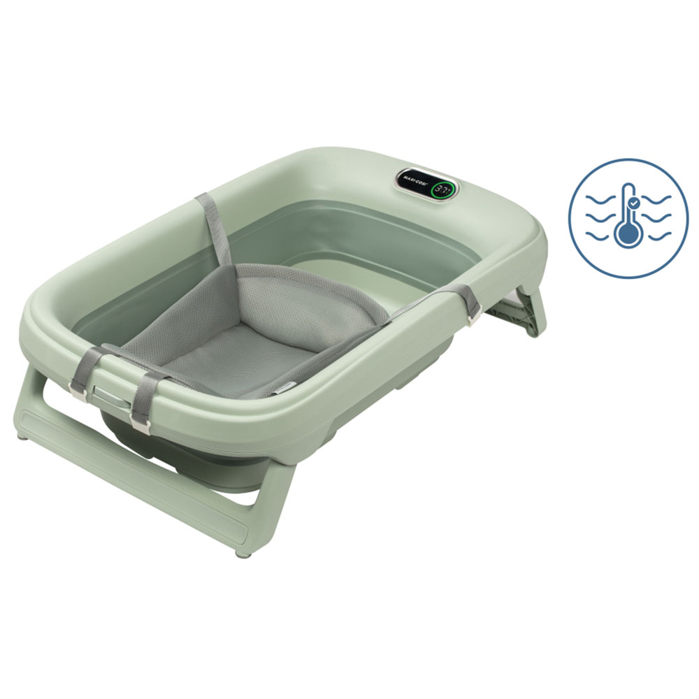 Maxi-Cosi Indigo Plus badbalja + insats för nyfödd Sage Green